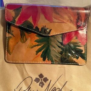 Patricia Nash - tropical leather envelope clutch  - NWOT
